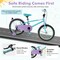 Purple Kids Bike with Adjustable Handlebar and Saddle for Comfortable Riding